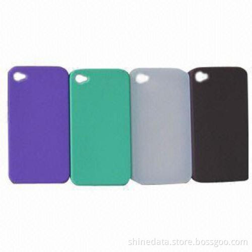 High-quality Silicone Cases for iPhone, with Plain Style, Comes in white Black, Orange and Pink